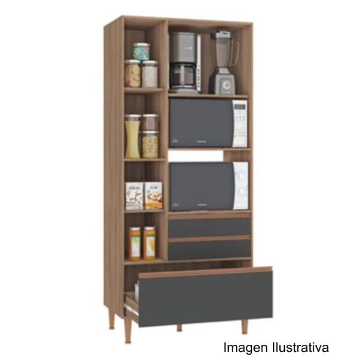 PANELERO FELLICCI PT90-MN/GF P/HORNO 93CM TRIPLO 4P3G