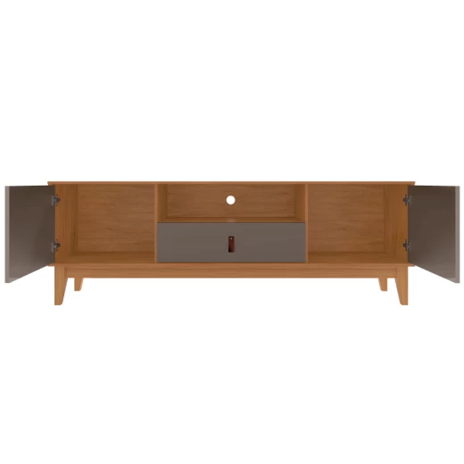 RACK CASA D 96588 ESMERALDA PLUS 1.60 CEDRO/CINZA PEROL