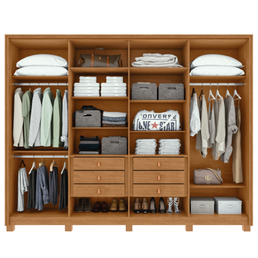 ROPERO LOPAS ERGON 8P C/ESP AMENDOA CLEAN/OFF WHITE