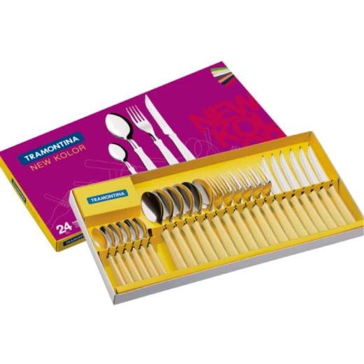 JGO CUBIERTOS TRAMONTINA TA23199/162362 NEWCOLOR 24PZAS