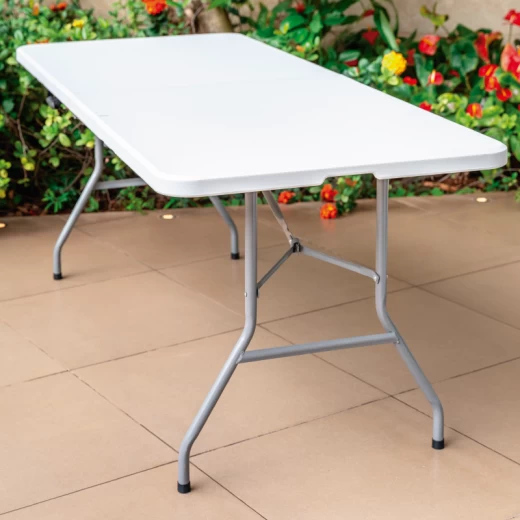 MESA PLEGABLE UNIQUE 1.80 BLANCO MPRB180