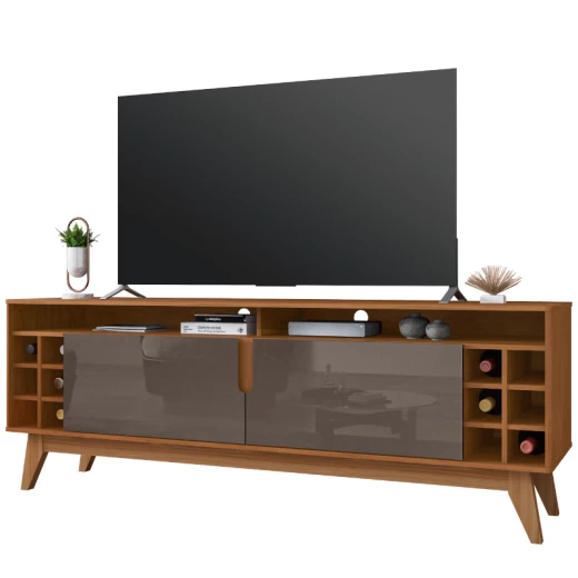 RACK CASA D 77588 WINE 1.35 CEDRO/CINZA PEROLA