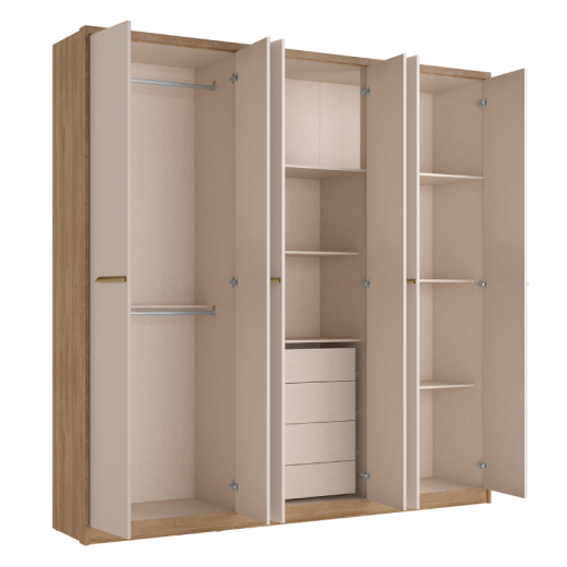 ROPERO CARRA 1154 NOCE OFF WHITE