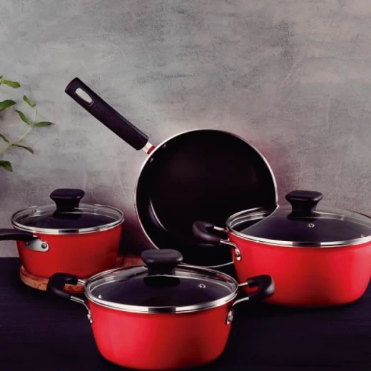 JGO DE OLLAS TRAMONTINA TA20999/700 10PZAS ROJ.CE