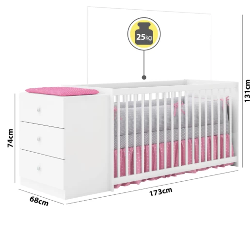 CUNA ESTRELA 22428 COMODA GUTTI BLANCO