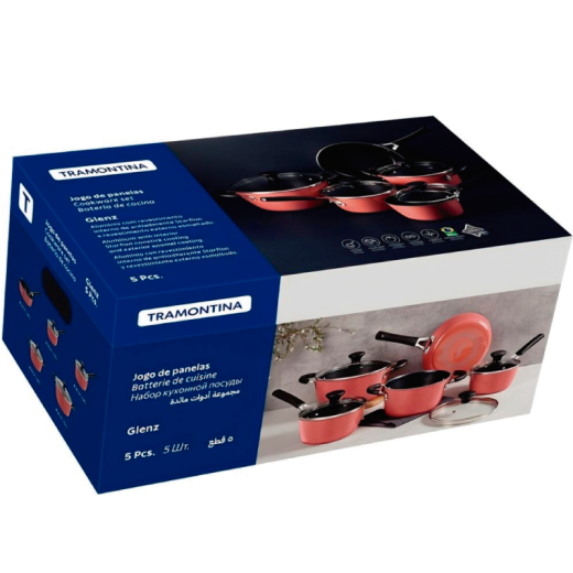 JGO DE OLLAS TRAMONTINA TA28699/410 5PZAS GLENZ