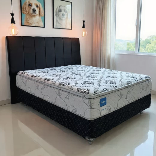 SOMIER KOALA PREMIUM PLUS 160X200 + CABECERA PT NEGRO