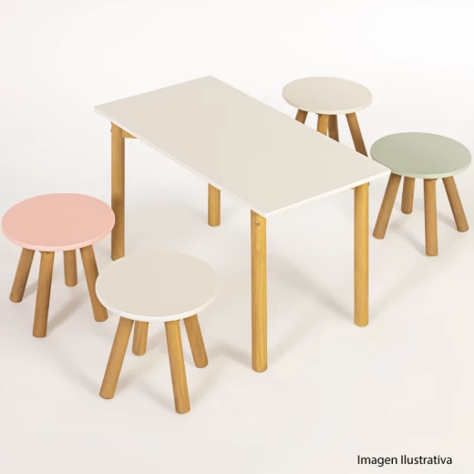 BANQUETA INFANTIL SERRA 515 SWEET HOME NATURAL