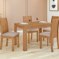 MESA LOPAS 1.20 C/4 SILLAS ATHENAS AME/CLE T496