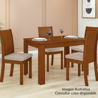 MESA LOPAS 1.20 C/4 SILLAS ATHENAS FRASSINO T495