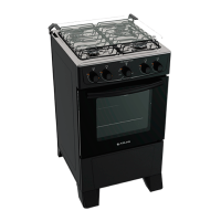 COCINA ATLAS COLISEUM PLUS 4B S/ENC.NEGRO
