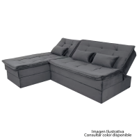 CJ SOFACAMA MX DAFNE 5047TEL 401 GRIS