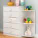 COMODA RODIAL 1D159 BLANCO 5 CAJ. C/ESTAN