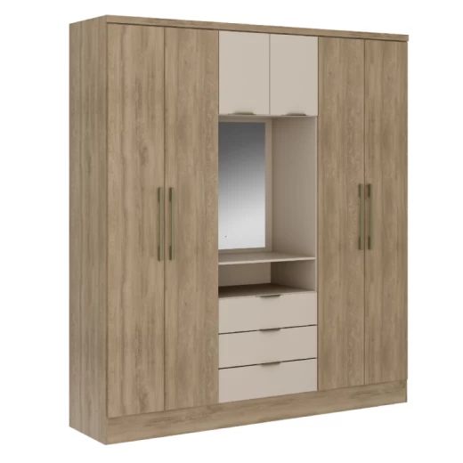 ROPERO CARRA 1152 NOCE C/ESPEJO