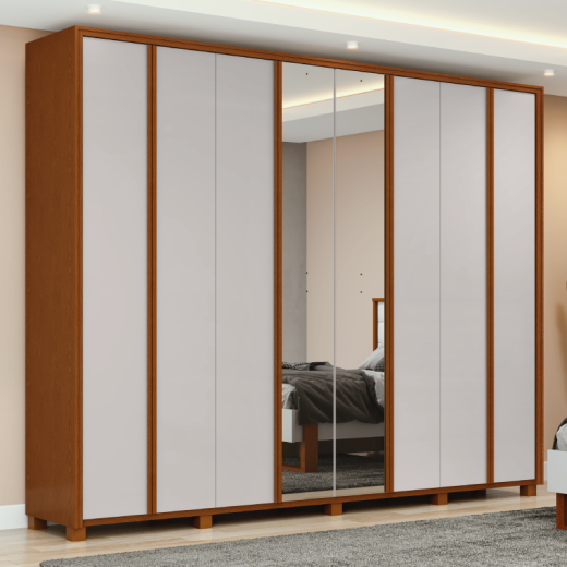 ROPERO LOPAS ERGON 8P C/ESP FRASSINO/OFF WHITE