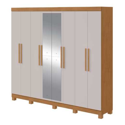 ROPERO LOPAS ANDARA SOFT 8P C/ESP AMENDOA/OFF WHITE