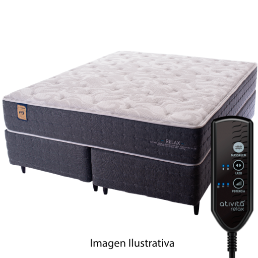 SOMIER EMMA RELAX 158X198 GRIS C/MASAJ ULTRASOFT