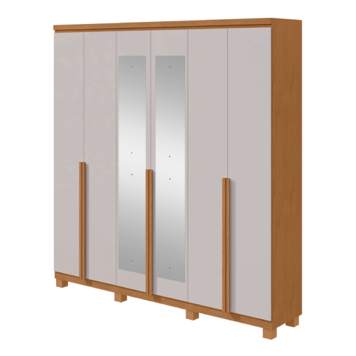 ROPERO LOPAS ALONZO 6P C/ESP AMENDOA CLEAN/OFF WHITE