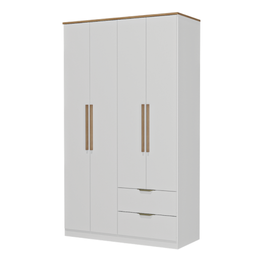 ROPERO CARRA 1187 4P2C BLANCO