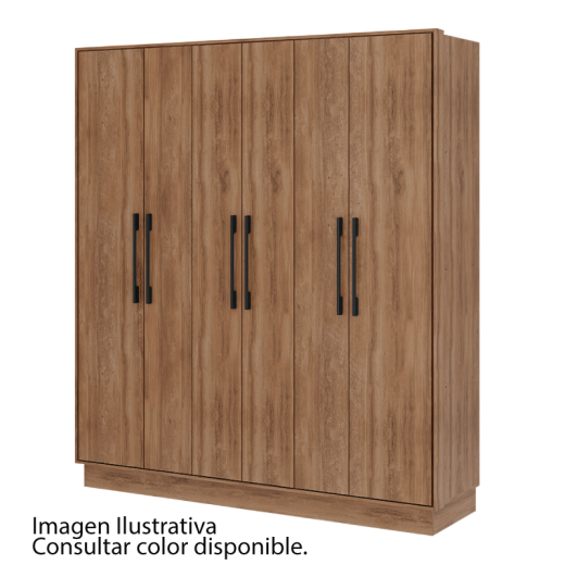 ROPERO CARRA 1137 6P2C NOCE NEGRO