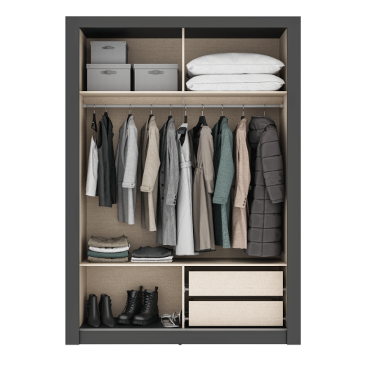 ROPERO CARRA 1182 NEGRO C/FREIJO