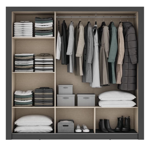 ROPERO CARRA 1183 NEGRO C/FREIJO