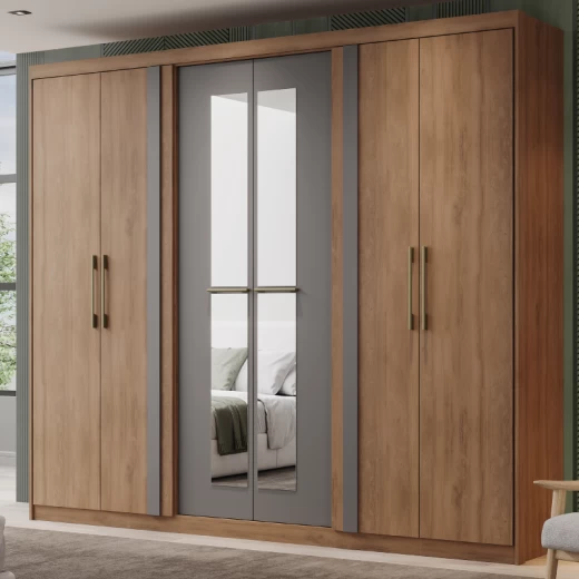 ROPERO CARRA 1155 FREIJO TITANIO C/ ESPEJO