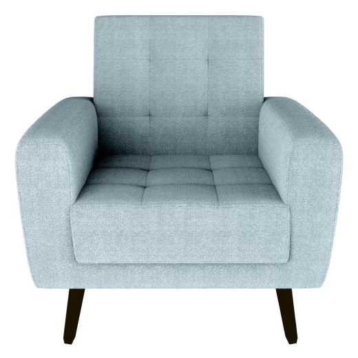 POLTRONA MX LIVIA 1185 T.495 AZUL PIE DE MADERA