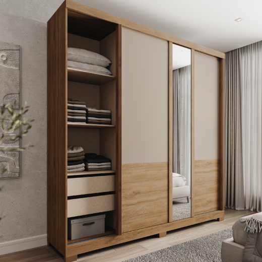 ROPERO CARRA 1179 FREIJO AVELLANA C/ESPEJO