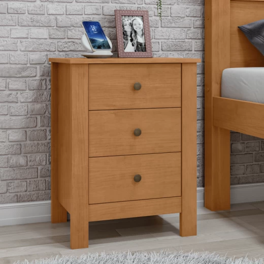 MESITA DE LUZ LOPAS MAGGIORE C/3 CAJ. AMENDOA CLEAN