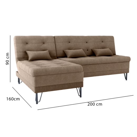 SOFACAMA MX NICE 15787 2L+CHAISE T.484 GRIS