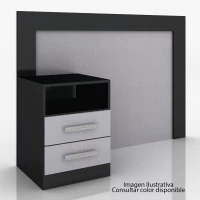 CABECERA RODIAL 17R810 SOLTERO CINZA/NEGRO