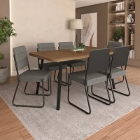 JGO DE COMEDOR CARRA ALMERIA 1597 6S 1736 GRAF/CUER/NEG